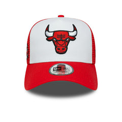 Chicago Bulls 6-Time Champion Side Patch Trucker Adjustable NBA Cap Red - Taass discount