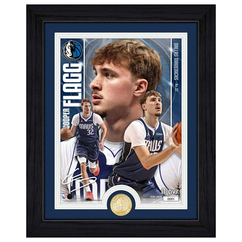 Cooper Flagg Dallas Mavericks Artist Proof Bronze Coin NBA Photo Frame - Taass on sale