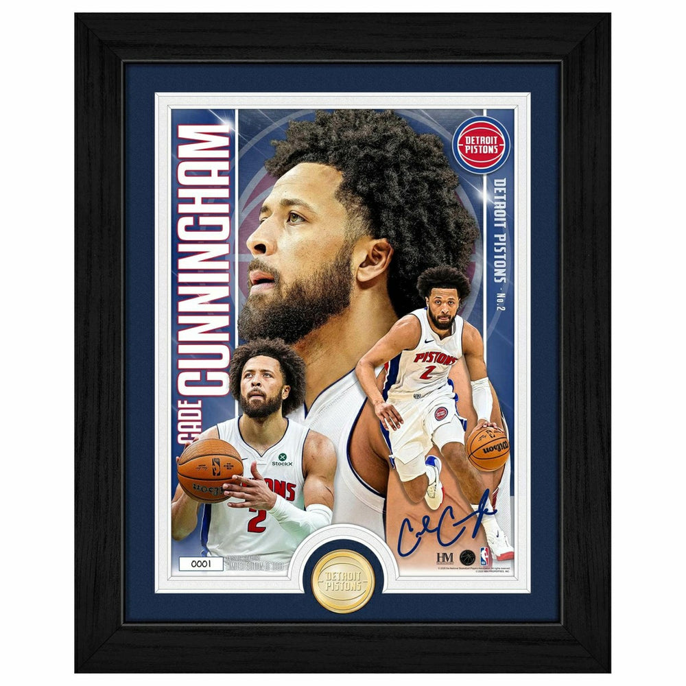 Cade Cunningham Detroit Pistons Artist Proof Bronze Coin NBA Photo Frame - Taass for sale