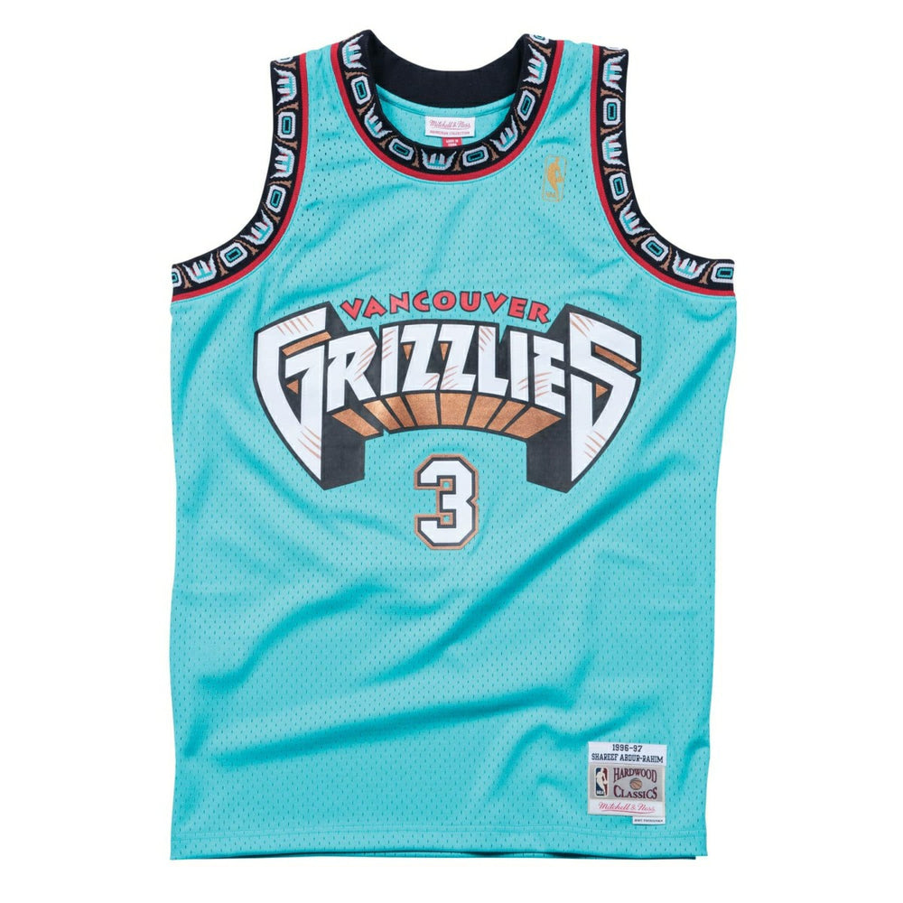 Shareef Abdur-Rahim #3 Vancouver Grizzlies 1996-97 Swingman NBA Jersey Teal - Taass sale