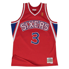 Allen Iverson #3 Philadelphia 76ers 1996-97 Swingman NBA Jersey Red - Taass for sale