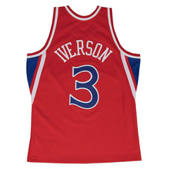 Allen Iverson #3 Philadelphia 76ers 1996-97 Swingman NBA Jersey Red - Taass for sale