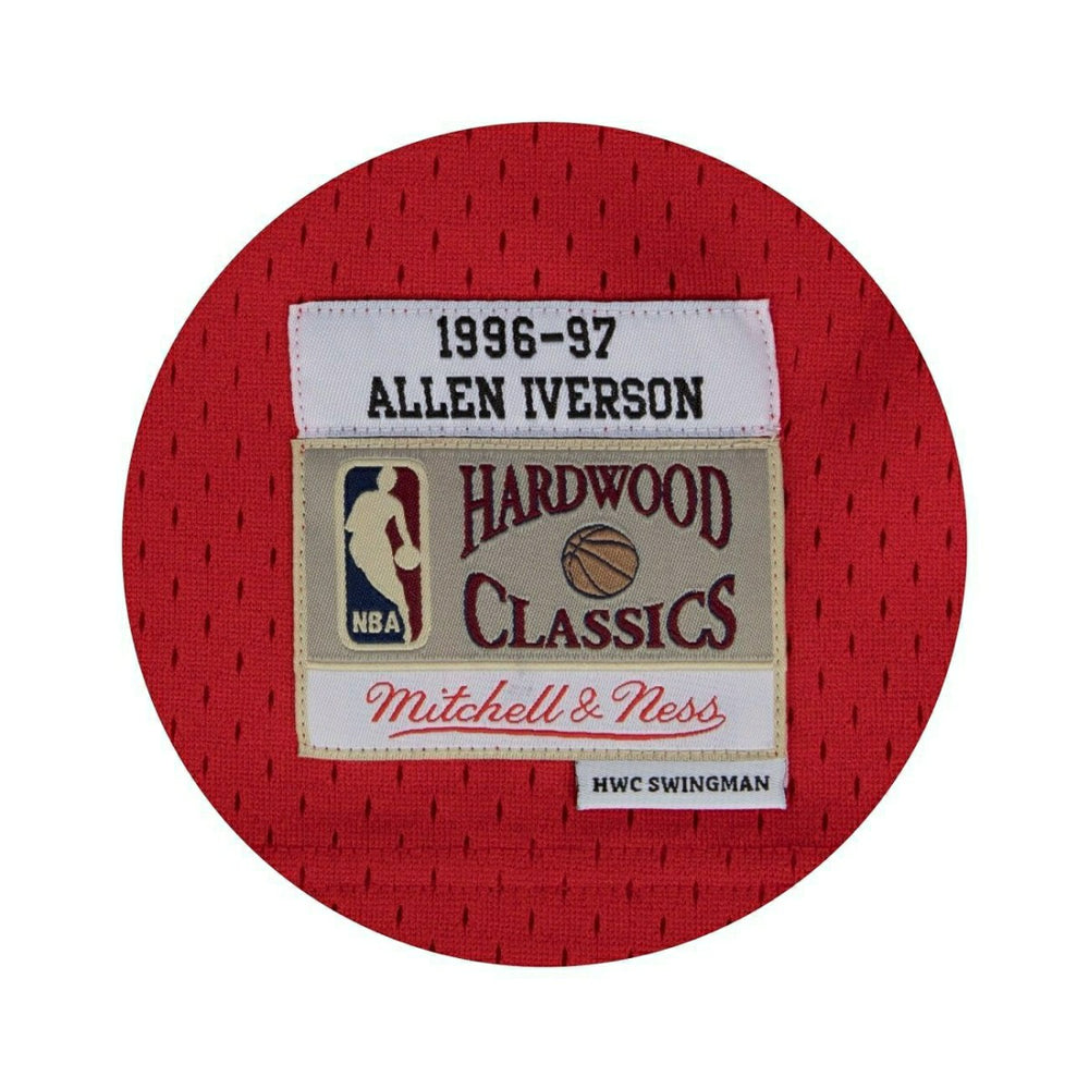 Allen Iverson #3 Philadelphia 76ers 1996-97 Swingman NBA Jersey Red - Taass for sale