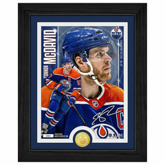 Connor McDavid Edmonton Oilers Artist Proof Bronze Coin NHL Photo Frame - Taass US