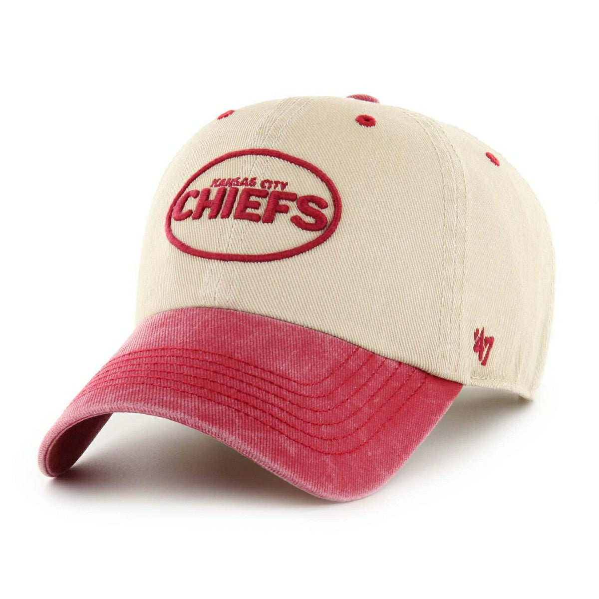 Kansas City Chiefs '47 Breaking Trail Clean Up Adjustable NHL Cap Natural/Red - Taass sale