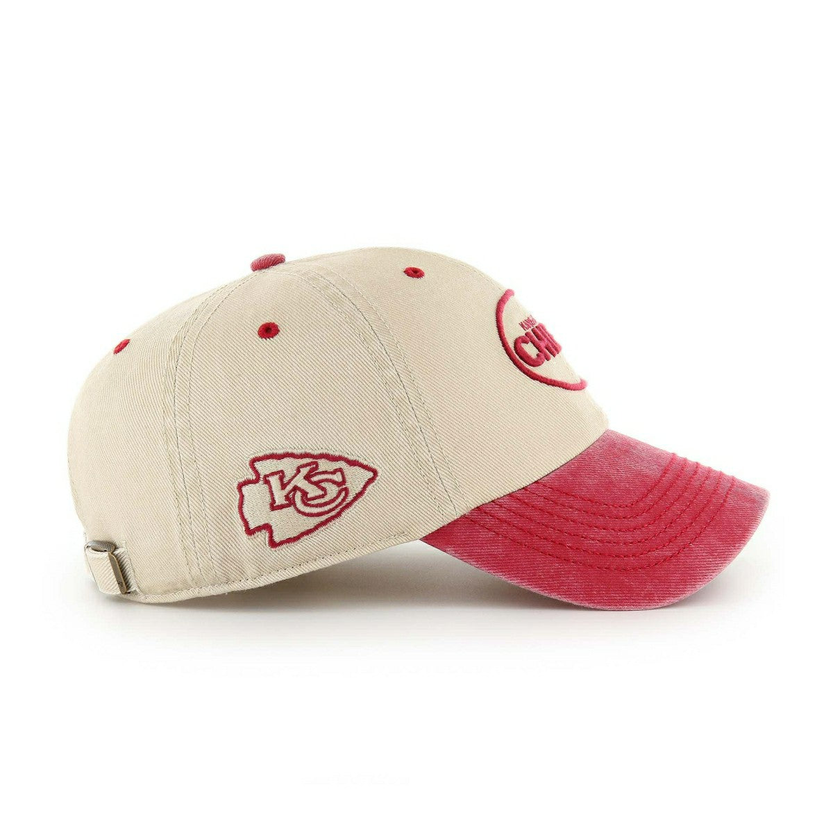 Kansas City Chiefs '47 Breaking Trail Clean Up Adjustable NHL Cap Natural/Red - Taass sale