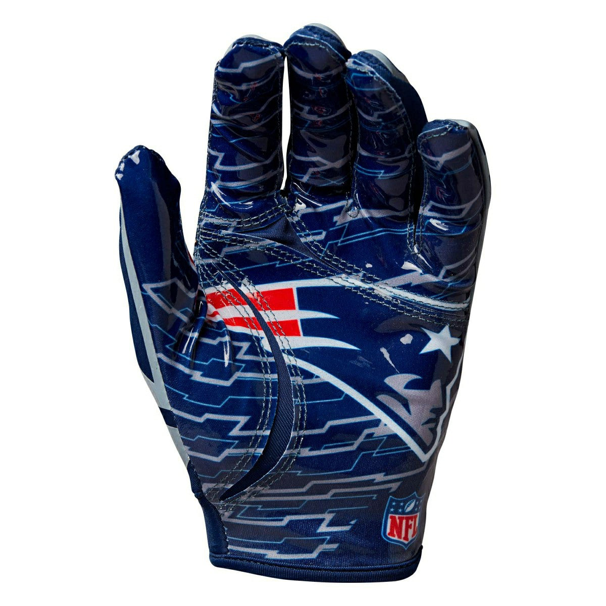 New England Patriots Wilson Stretch-Fit NFL Receivers Gloves - Taass on sale