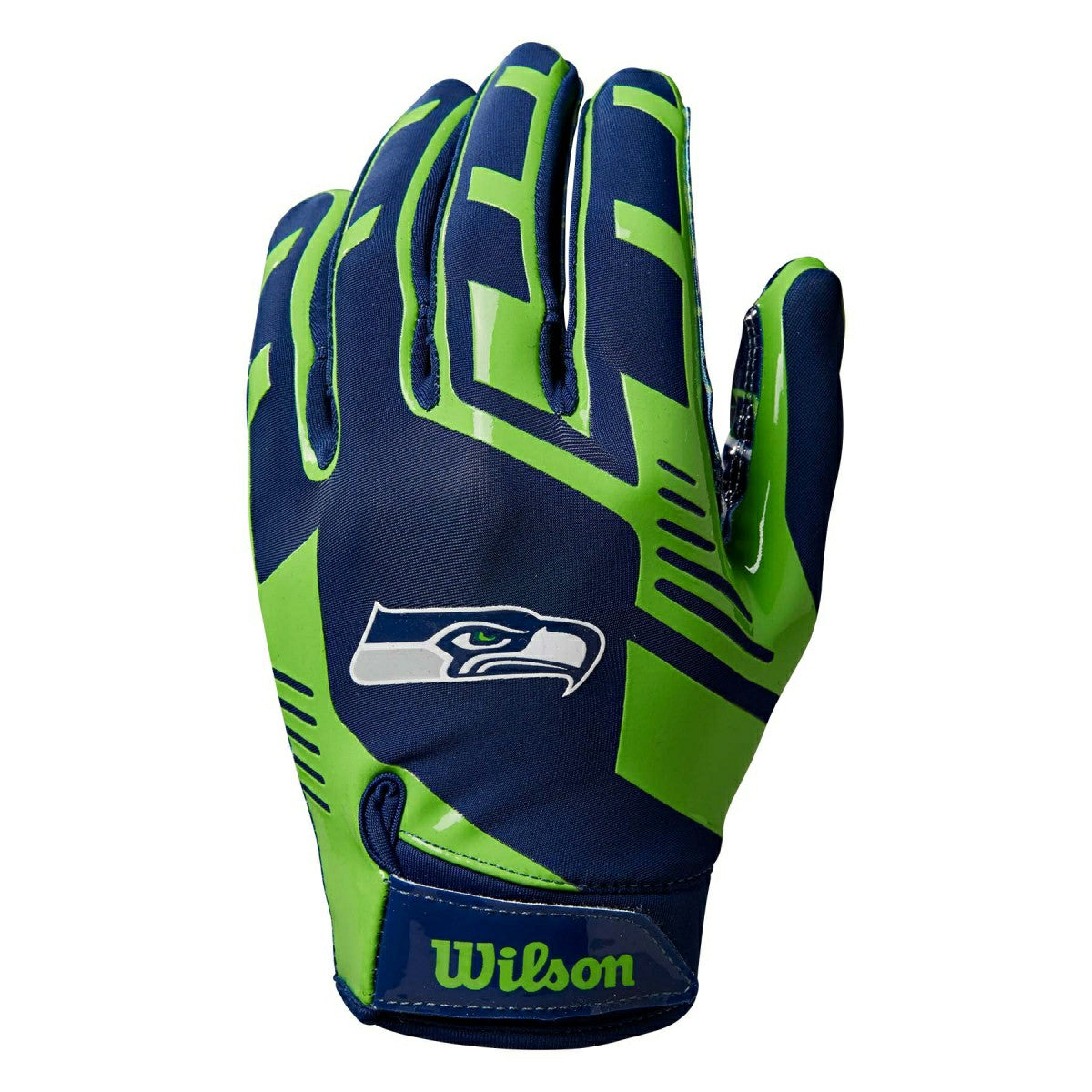 Seattle Seahawks Wilson Stretch-Fit NFL Receivers Gloves - Taass on sale