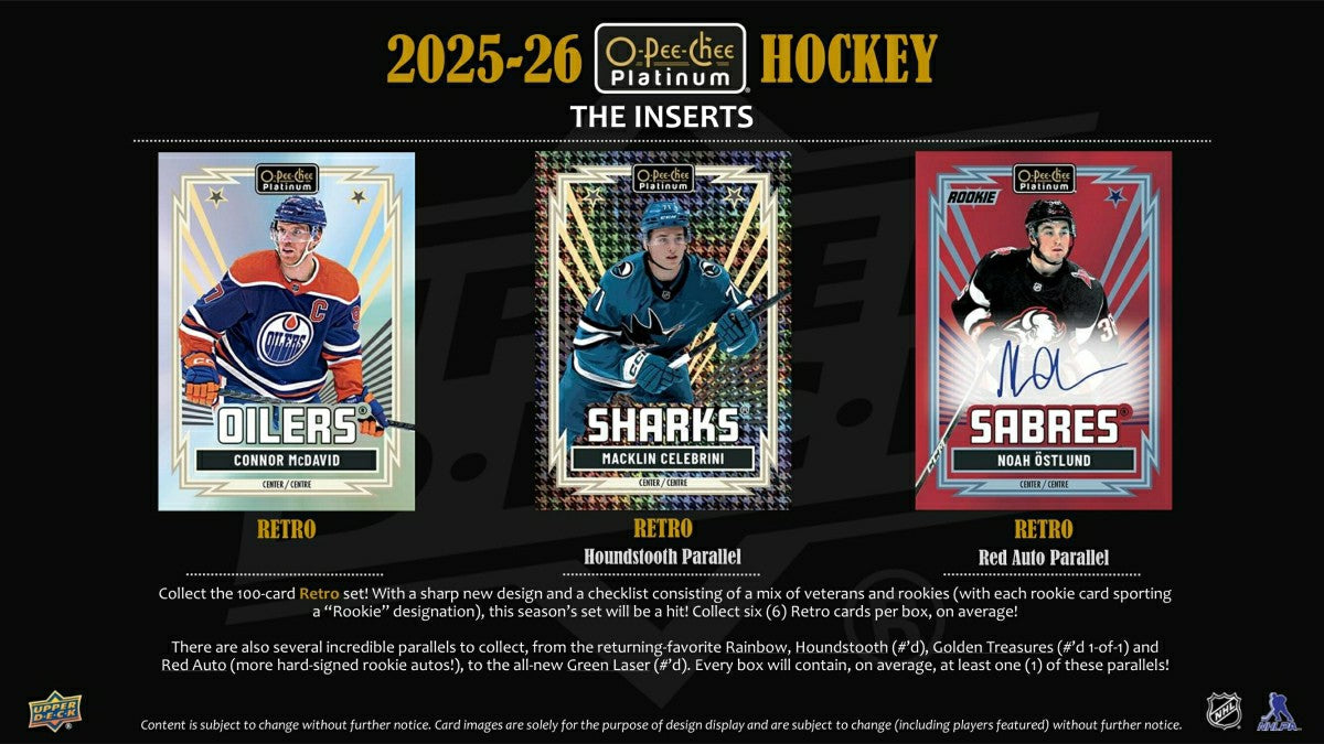 2025/26 Upper Deck O-Pee-Chee Platinum Hockey NHL Hobby Pack - Taass sale