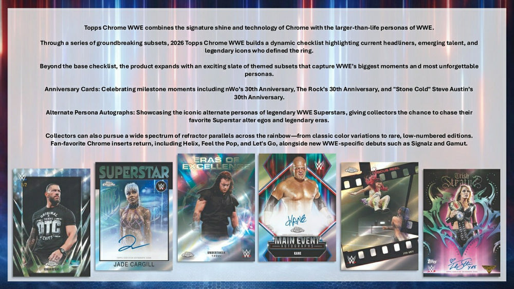 2026 Topps Chrome WWE Wrestling Hobby Box - Taass sale