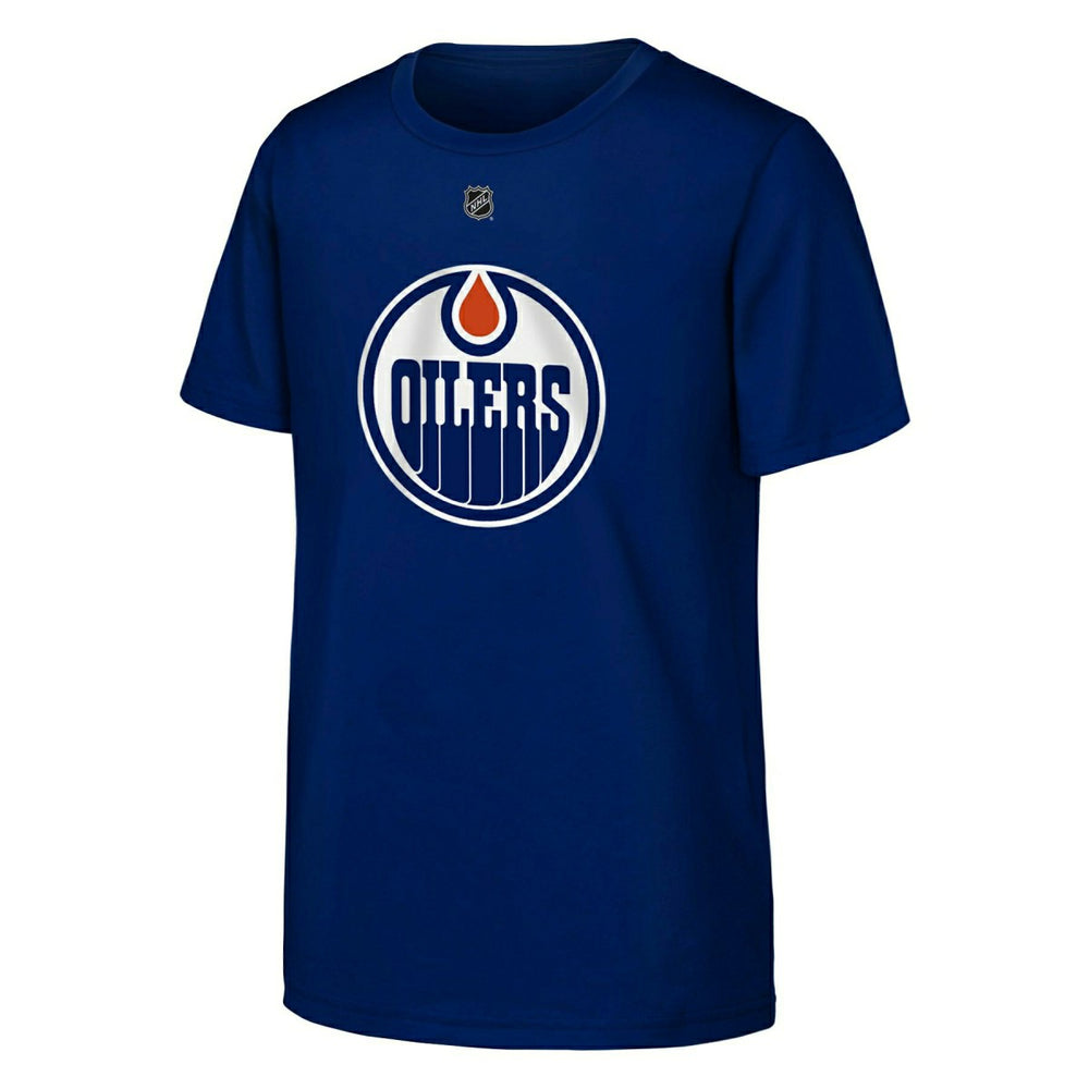 Leon Draisaitl #29 Edmonton Oilers Player NHL T-Shirt Navy (YOUTH) - Taass for sale