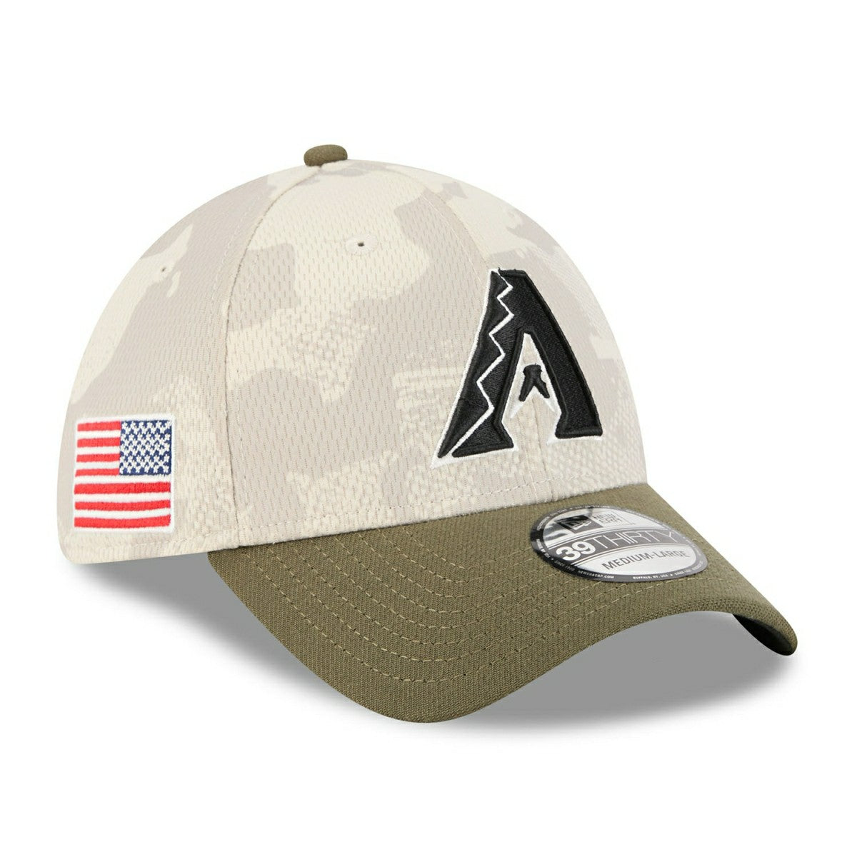 Arizona Diamondbacks 2025 MLB Armed Forces New Era 39THIRTY Flex Cap - Taass on sale