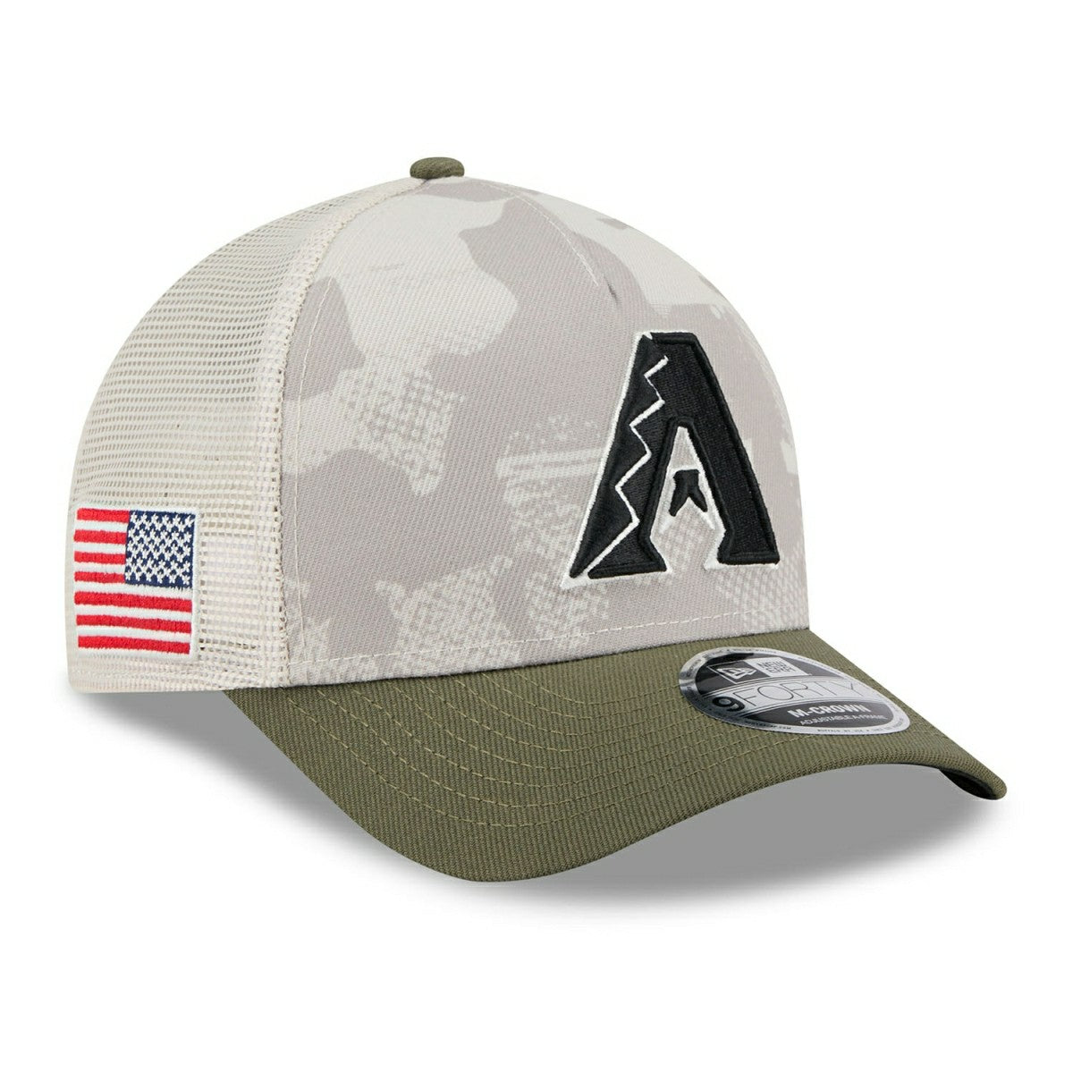 Arizona Diamondbacks 2025 MLB Armed Forces 9FORTY M-Crown A-Frame Snapback Cap - Taass sale