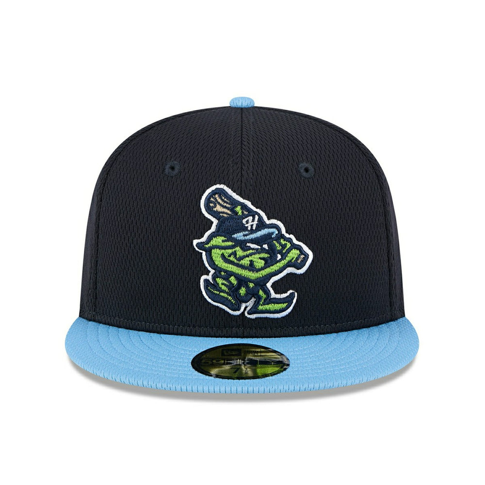Hillsboro Hops MiLB Batting Practice Authentic 59FIFTY Fitted Cap Navy - Taass for sale