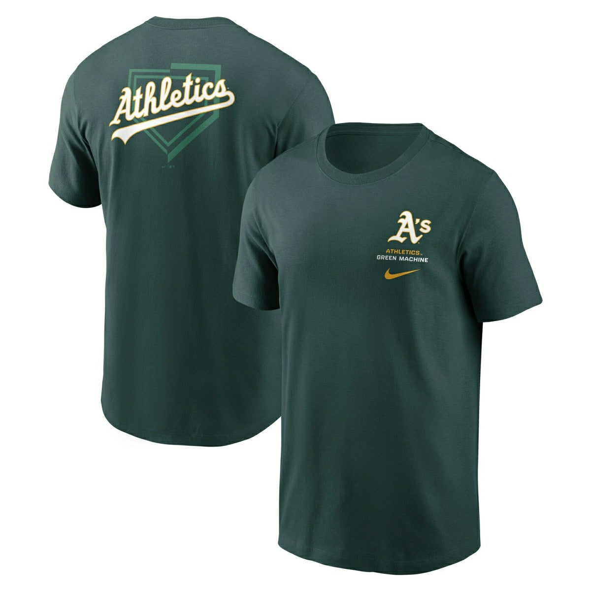 Athletics Primetime 2-Hit T-Shirt Green - Taass for sale