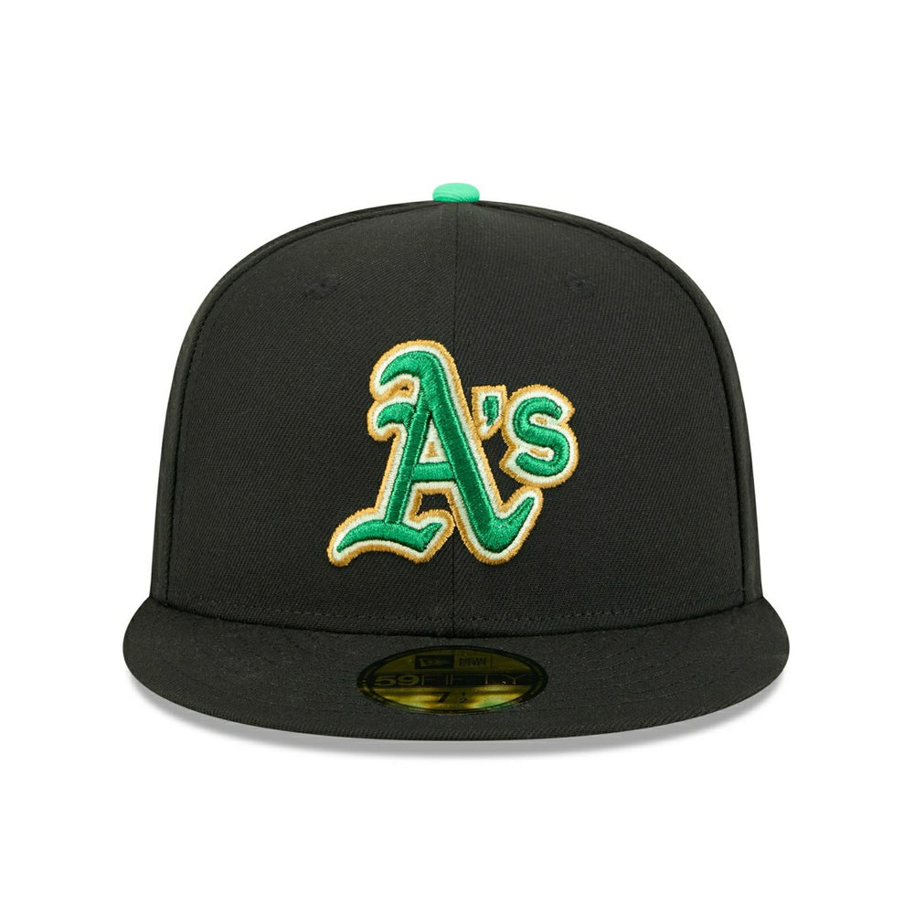 Athletics 2026 St. Patrick's Day MLB Authentic 59FIFTY Cap Black - Taass sale