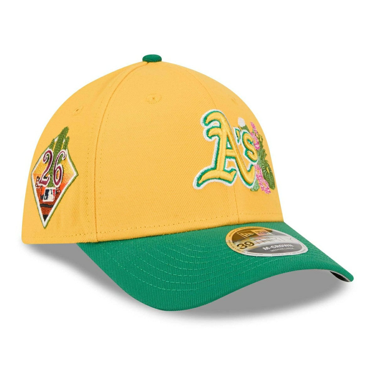 Athletics 2026 MLB Spring Training 39THIRTY M-Crown Flex Cap Yellow - Taass Online