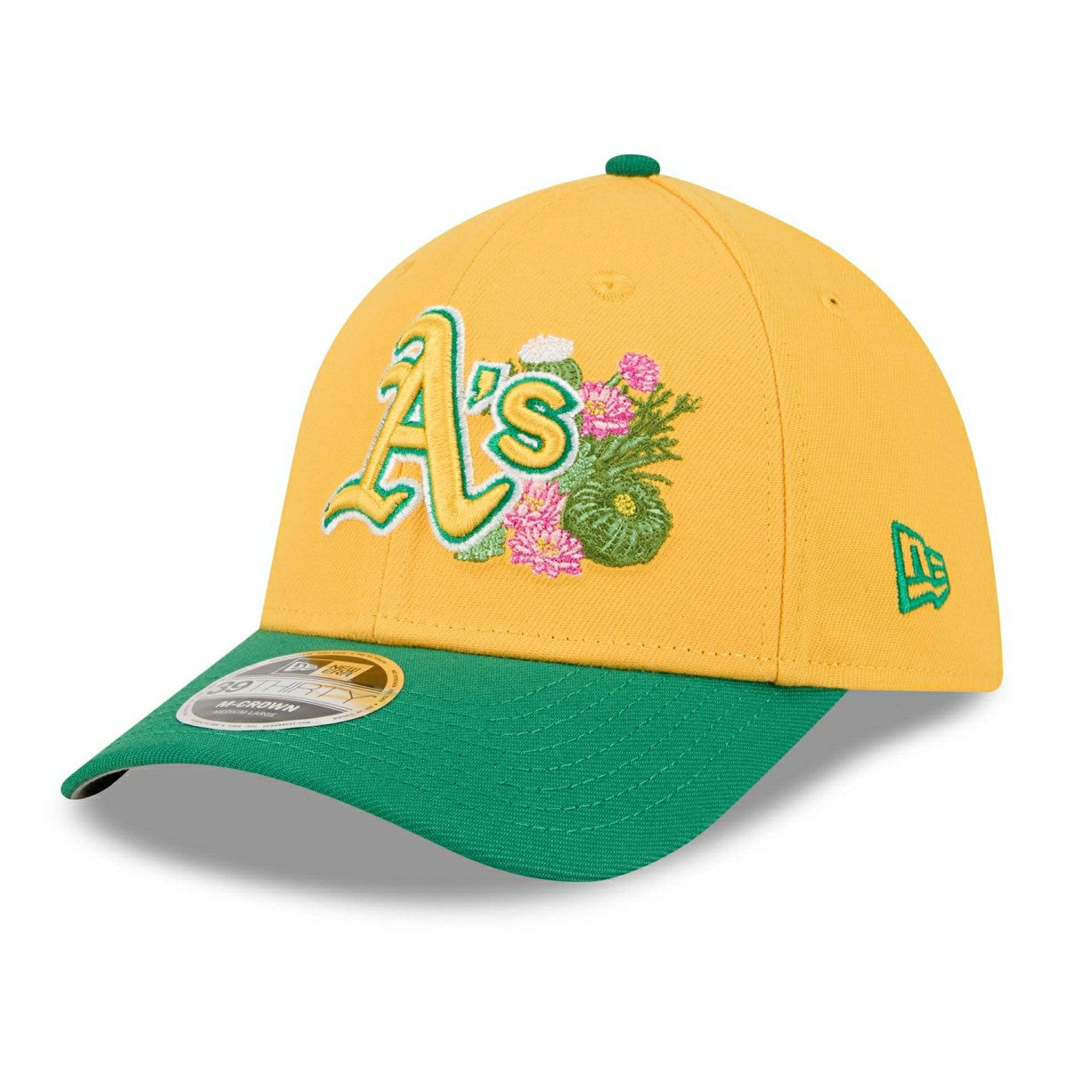 Athletics 2026 MLB Spring Training 39THIRTY M-Crown Flex Cap Yellow - Taass Online