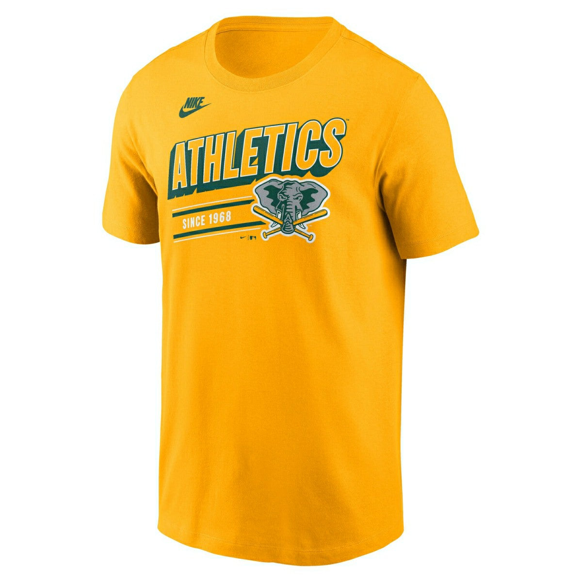 Oakland Athletics MLB Cooperstown Nike Cotton T-Shirt Yellow - Taass for sale