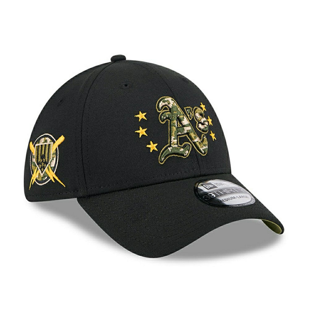 Oakland Athletics 2024 MLB Armed Forces New Era 39THIRTY Flex Cap Black - Taass US