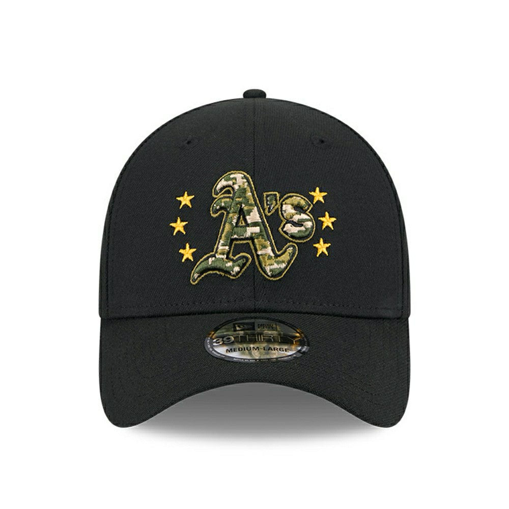 Oakland Athletics 2024 MLB Armed Forces New Era 39THIRTY Flex Cap Black - Taass US