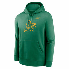 Oakland Athletics Cooperstown Logo Nike Club Fleece MLB Hoodie Green - Taass for sale