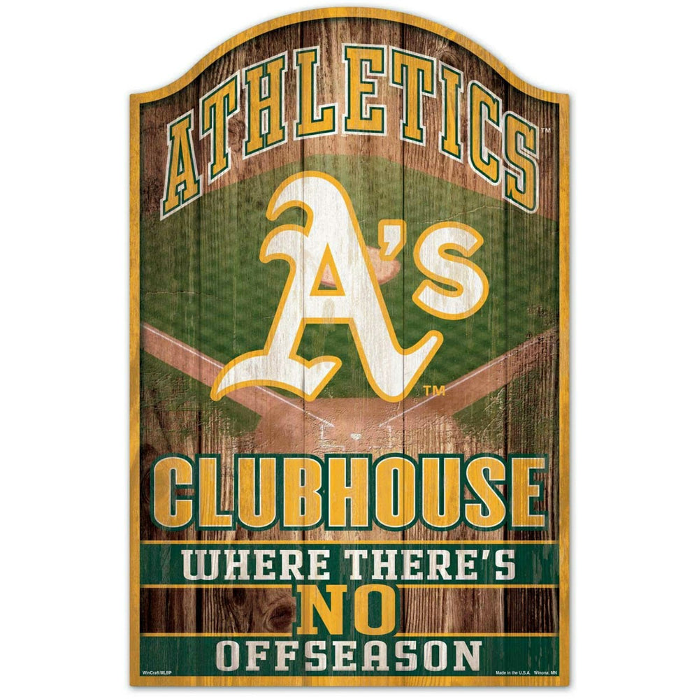 Athletics WinCraft MLB Clubhouse Wood Sign - Taass outlet