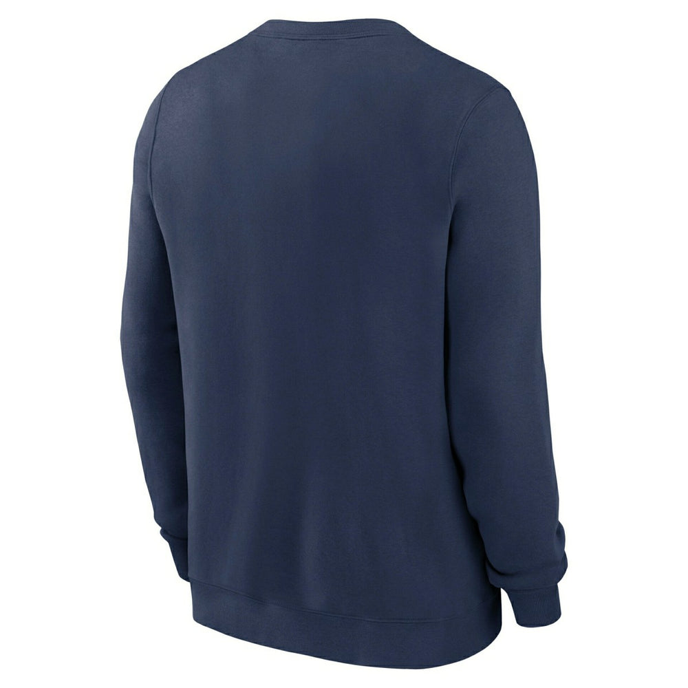 Atlanta Braves Club Fleece MLB Pullover Crew Navy - Taass on sale