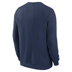 Atlanta Braves Club Fleece MLB Pullover Crew Navy - Taass on sale