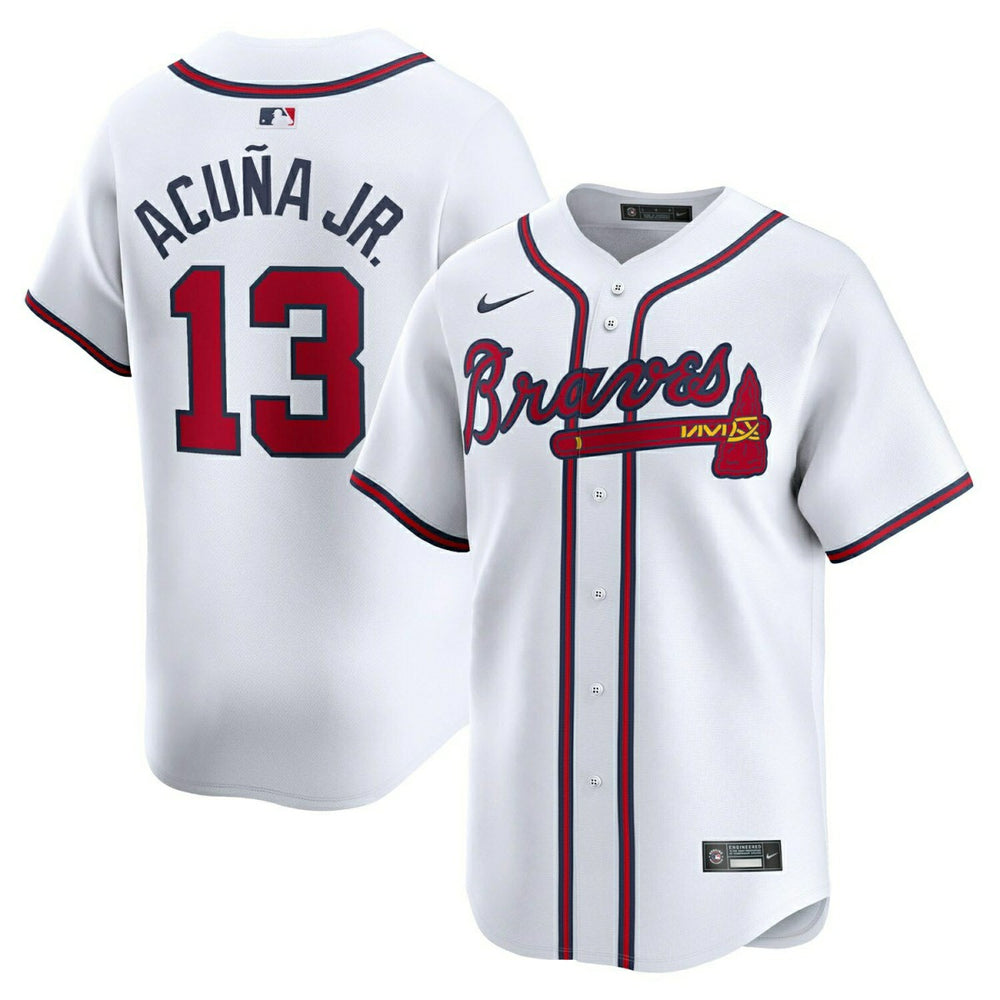 Ronald Acuña Jr. #13 Atlanta Braves Nike Limited MLB Jersey White - Taass Online