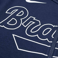 Atlanta Braves Knockout Script MLB Full-Zip Hoodie Navy - Taass outlet