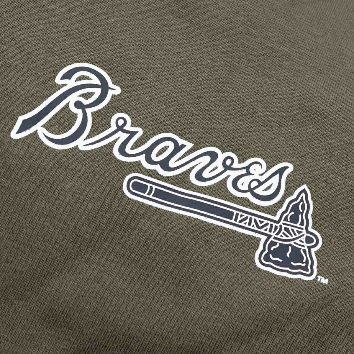 Atlanta Braves Backer '47 Burnside MLB Hoodie Sandalwood - Taass sale