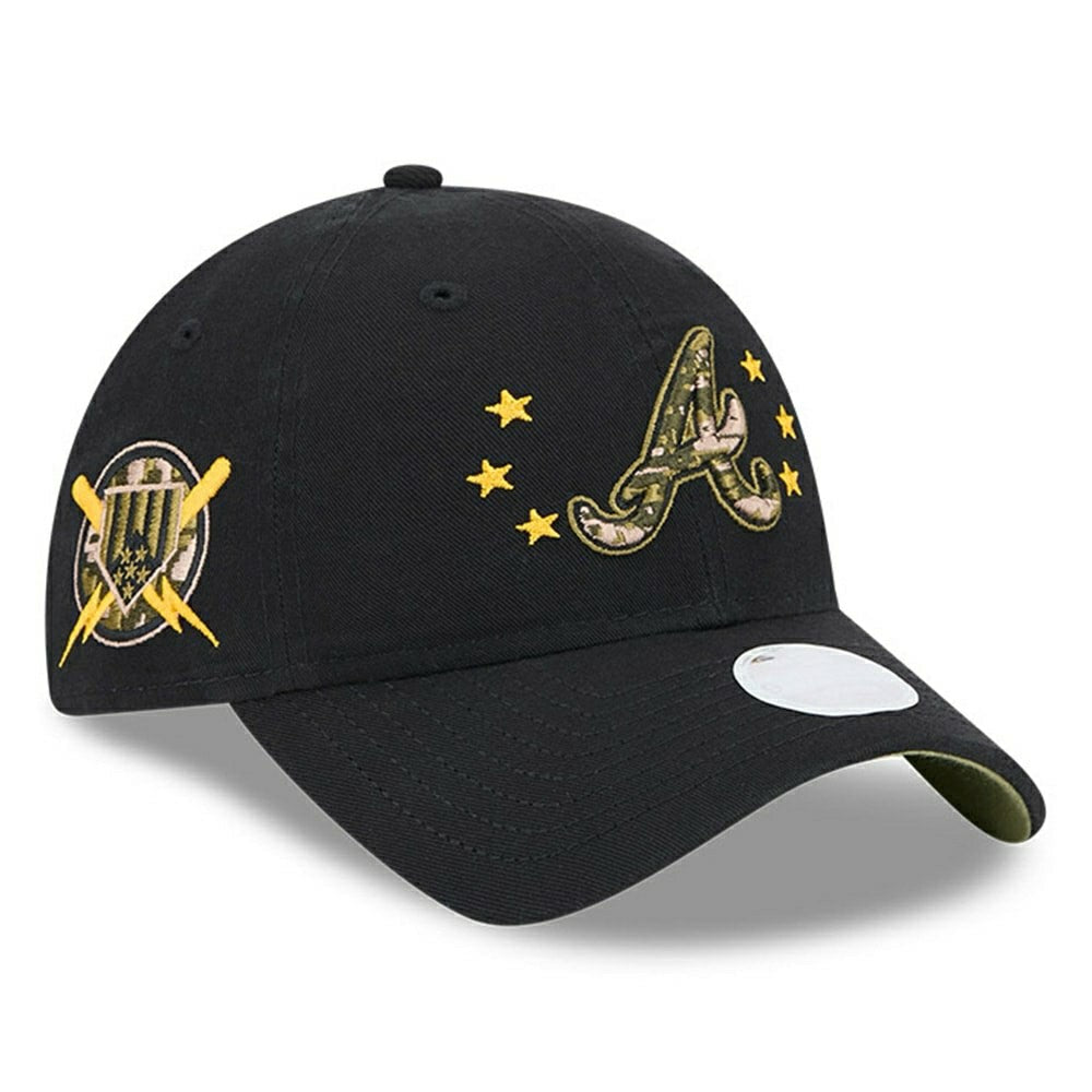 Atlanta Braves 2024 MLB Armed Forces New Era Women's 9TWENTY Cap Black - Taass on sale