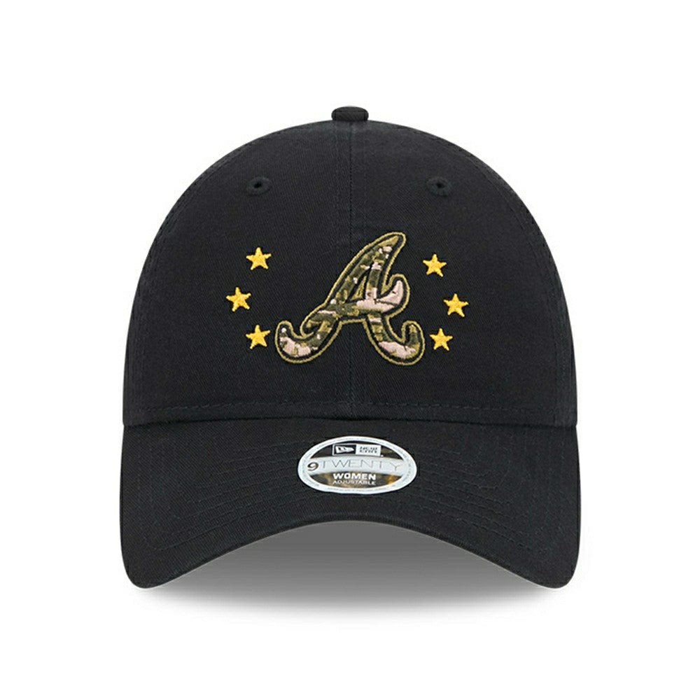 Atlanta Braves 2024 MLB Armed Forces New Era Women's 9TWENTY Cap Black - Taass on sale