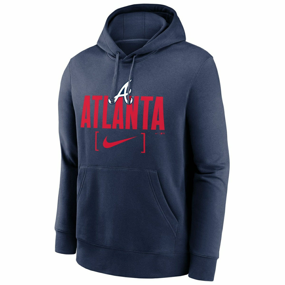 Atlanta Braves Nike Club Slack MLB Hoodie Navy - Taass Online