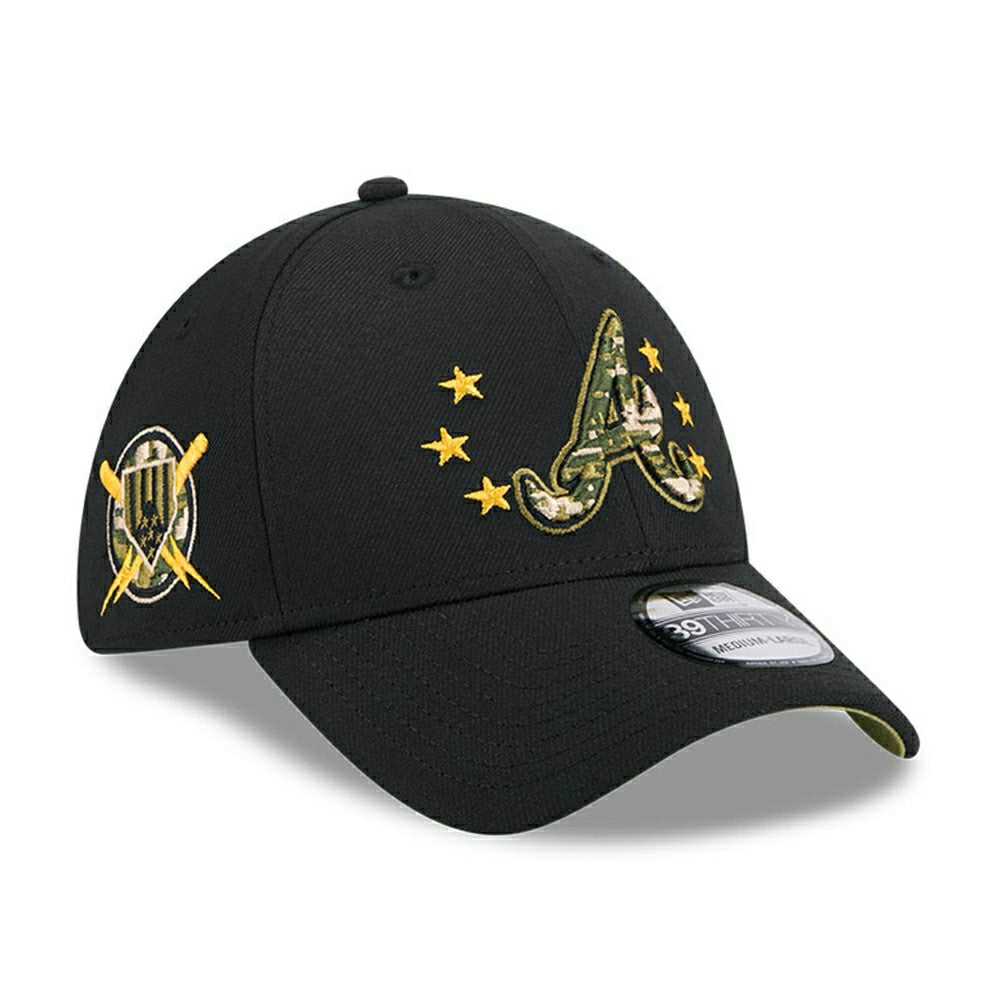Atlanta Braves 2024 MLB Armed Forces New Era 39THIRTY Flex Cap Black - Taass outlet