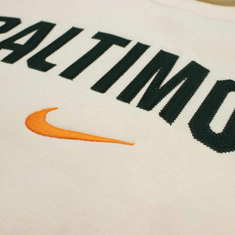 Baltimore Orioles City Connect 2-Hit Club Crew Pullover Natural - Taass on sale