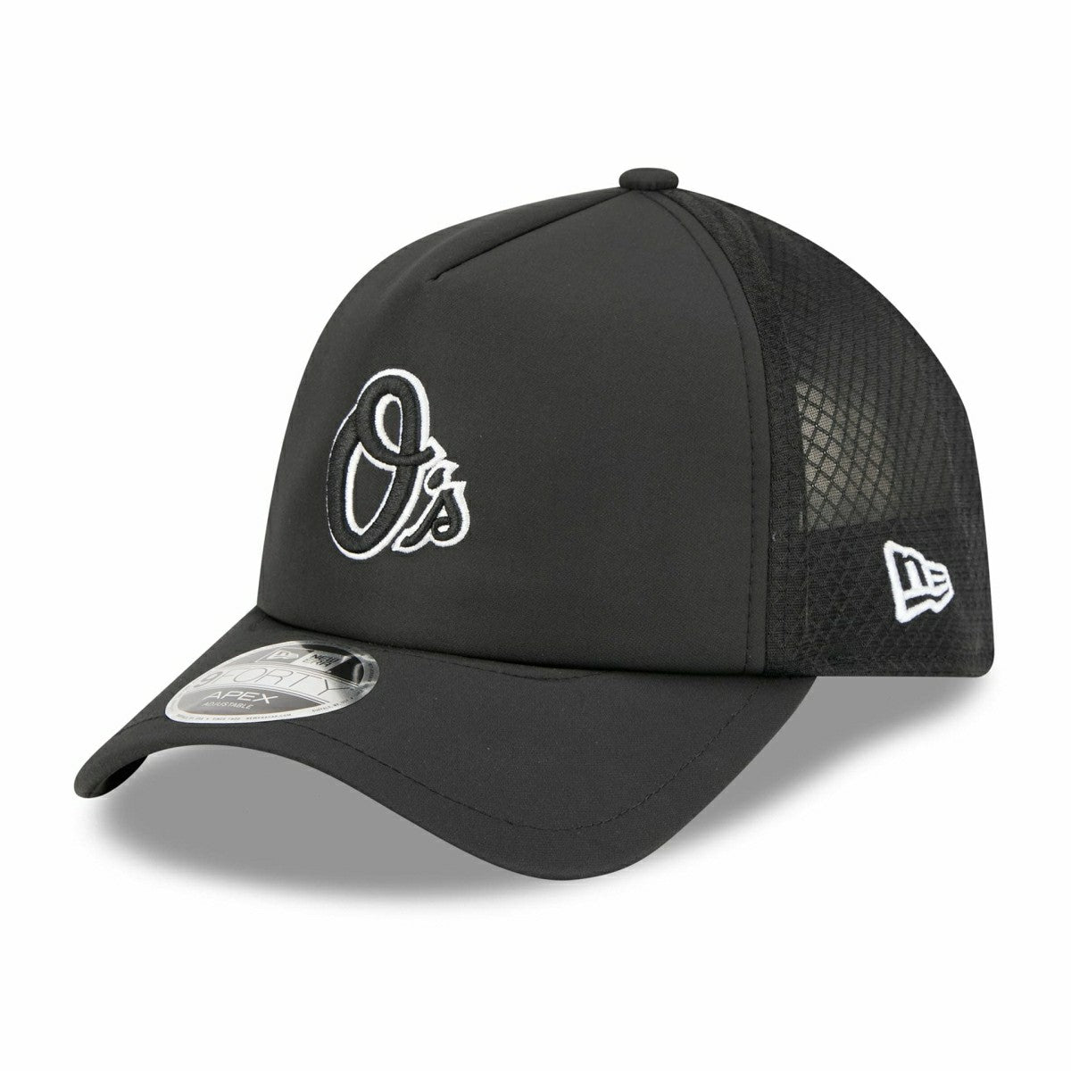 Baltimore Orioles 2026 MLB Batting Practice 9FORTY APEX Trucker Cap Black - Taass for sale