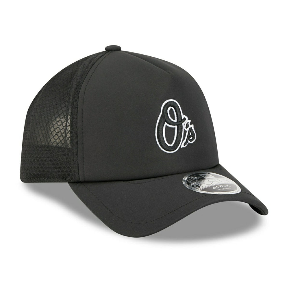 Baltimore Orioles 2026 MLB Batting Practice 9FORTY APEX Trucker Cap Black - Taass for sale