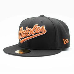 Baltimore Orioles Script 59FIFTY Fitted MLB Cap Black - Taass outlet