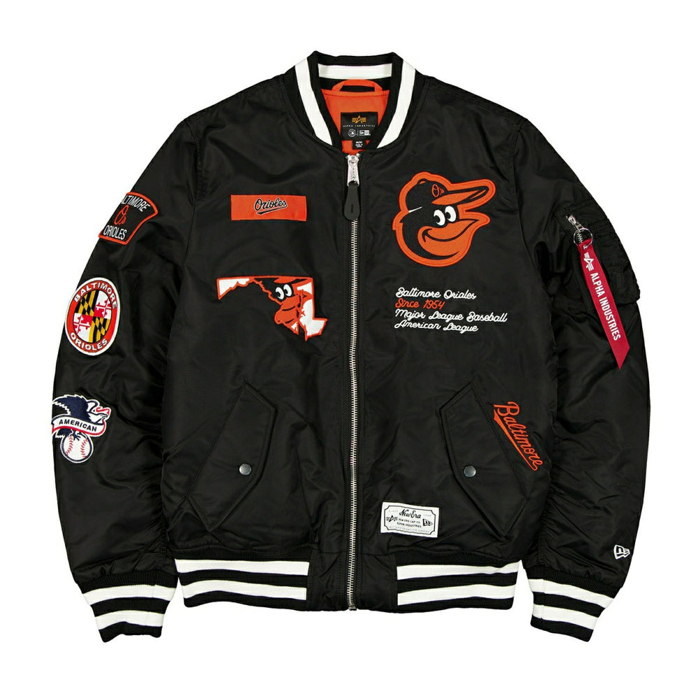 Baltimore Orioles Alpha Industries MA-1 MLB Bomber Jacket Black - Taass discount