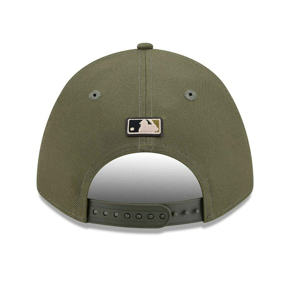 Boston Red Sox 2026 MLB Armed Forces 9FORTY M-Crown A-Frame Adjustable Cap Olive - Taass on sale