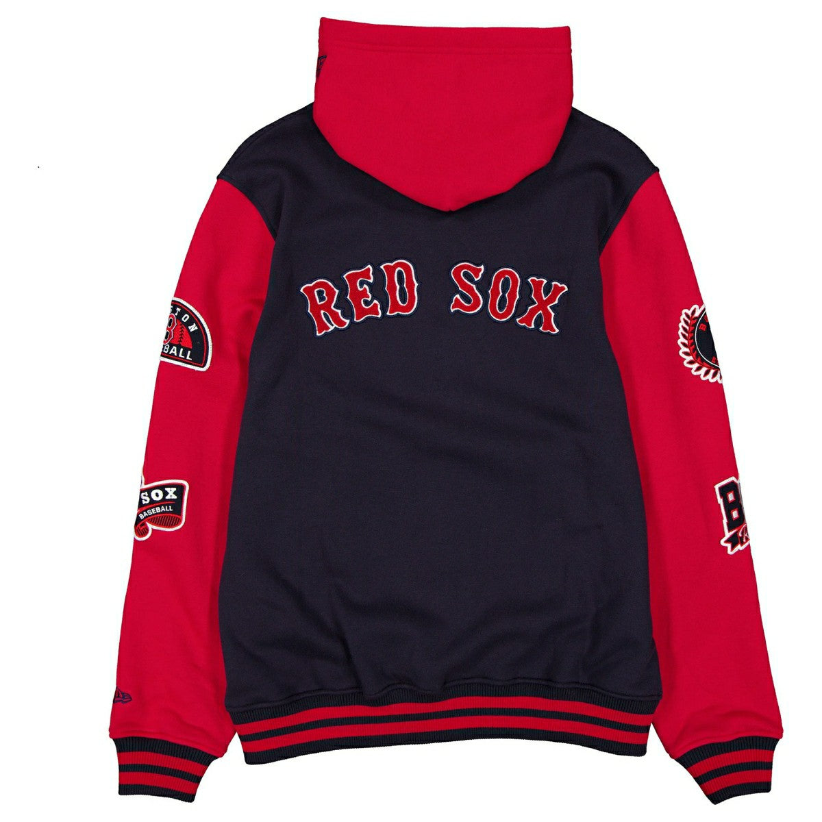 Boston Red Sox Full Snap Patch Jacket Navy/Red - Taass discount