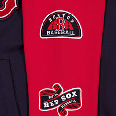 Boston Red Sox Full Snap Patch Jacket Navy/Red - Taass discount