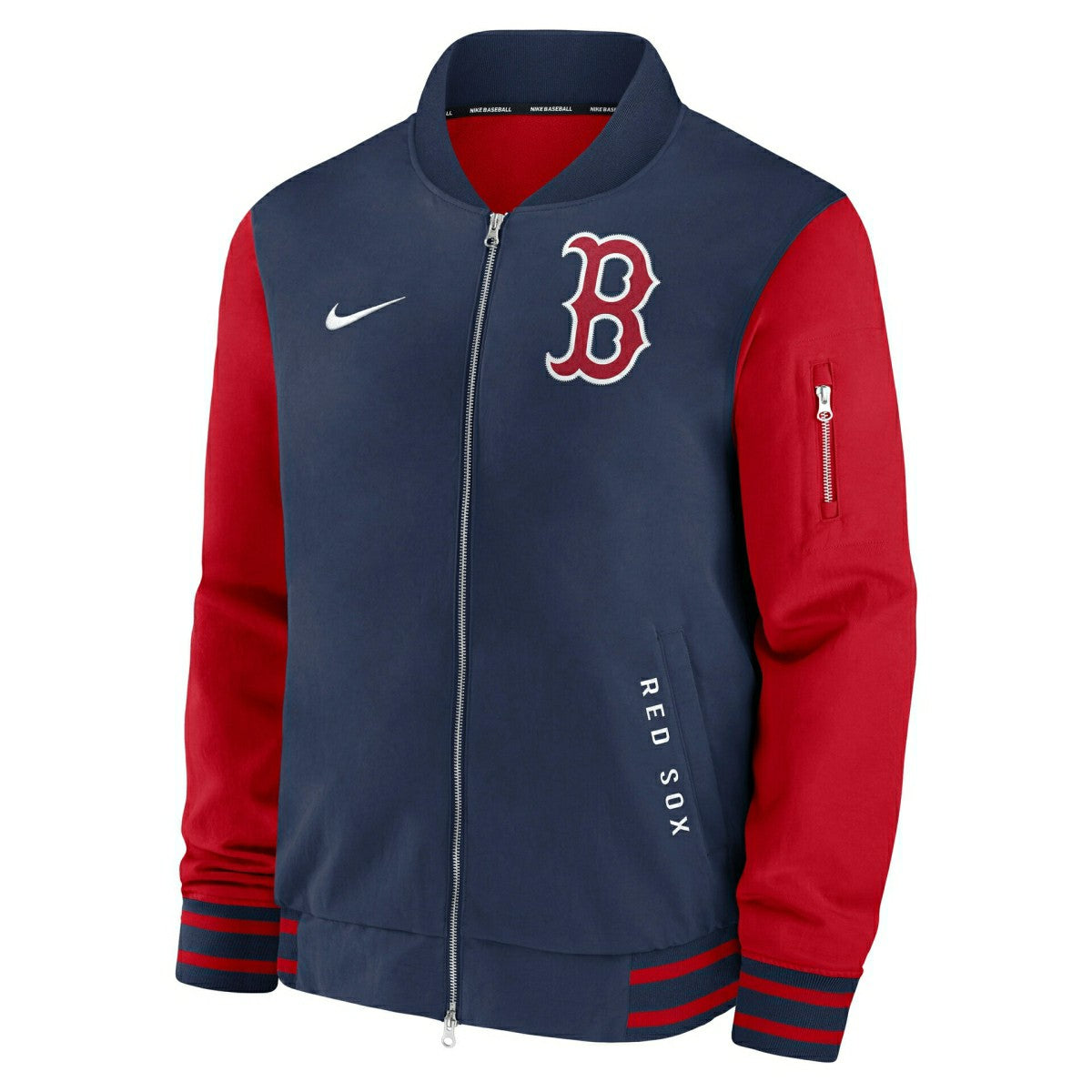 Boston Red Sox 2026 MLB Authentic Dugout Bomber Jacket Navy - Taass on sale