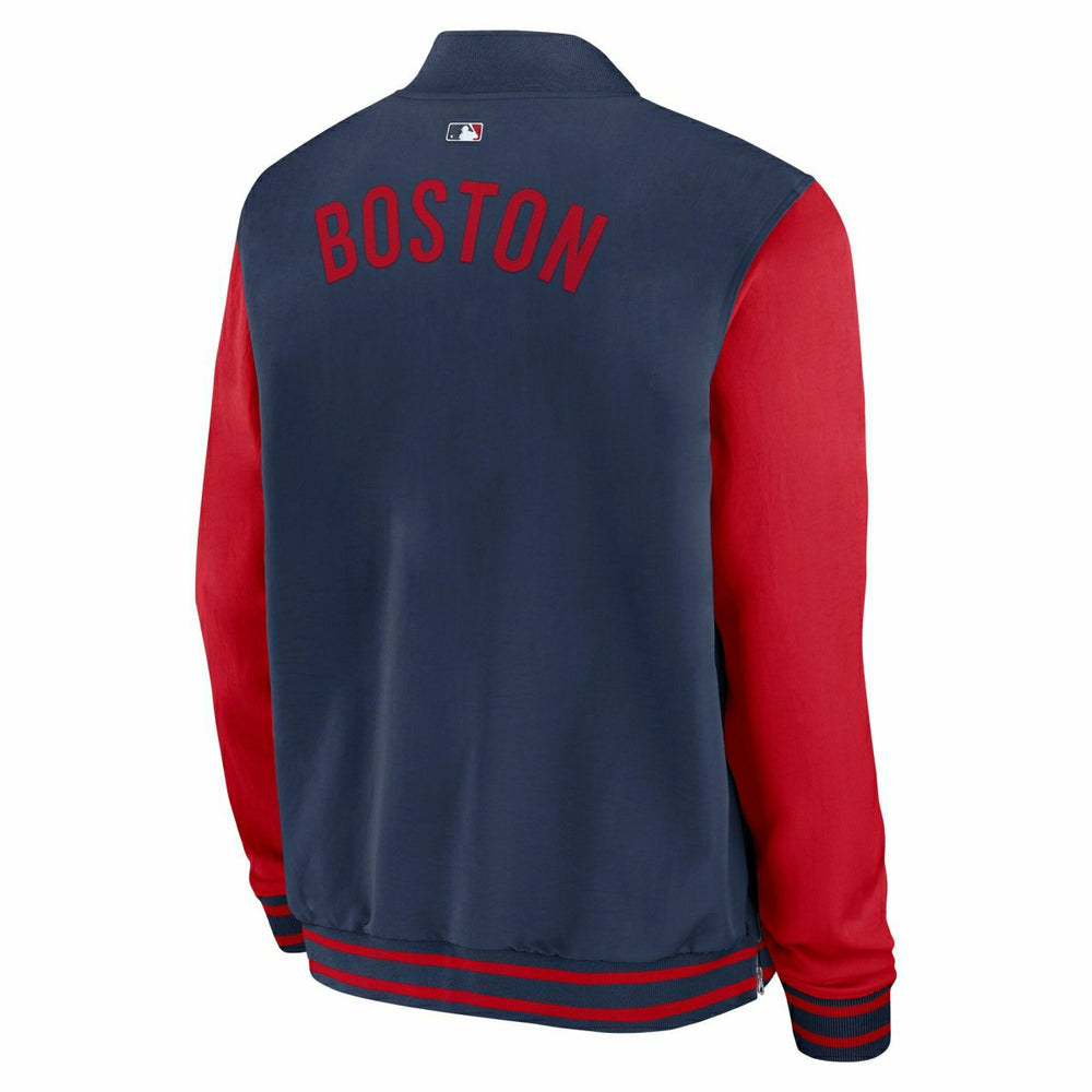 Boston Red Sox 2026 MLB Authentic Dugout Bomber Jacket Navy - Taass on sale