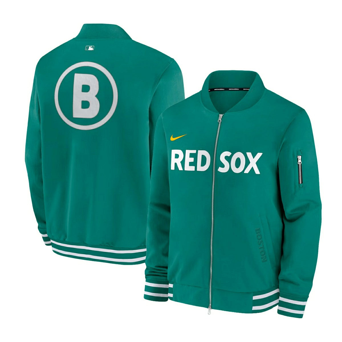 Boston Red Sox City Connect 2026 MLB Authentic Dugout Bomber Jacket Green - Taass sale