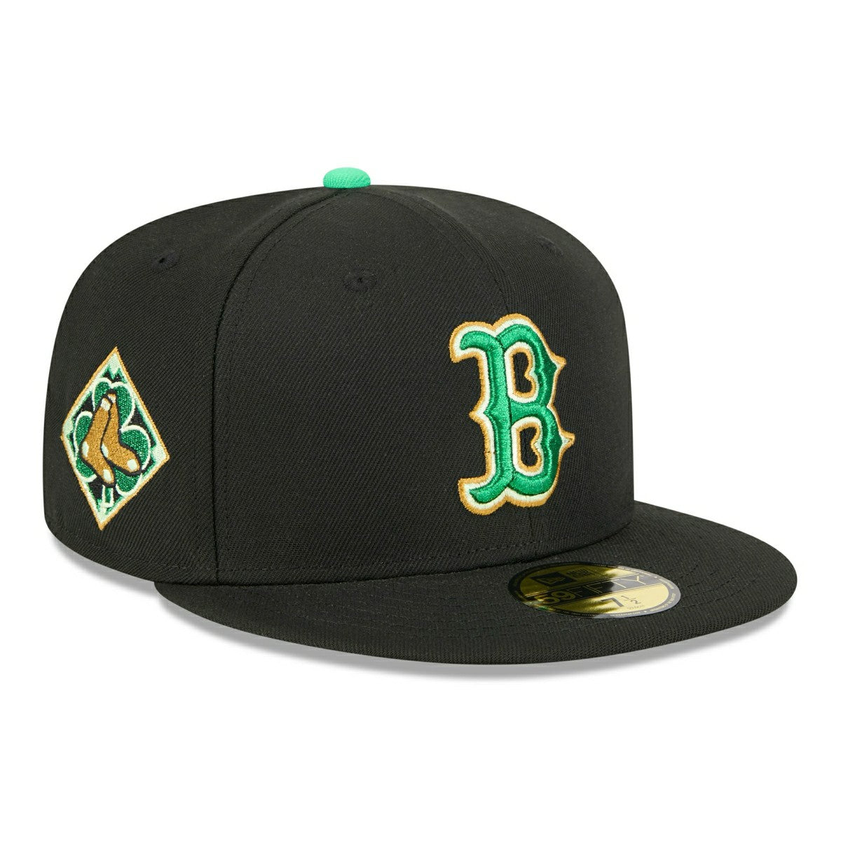 Boston Red Sox 2026 St. Patrick's Day MLB Authentic 59FIFTY Cap Black - Taass on sale