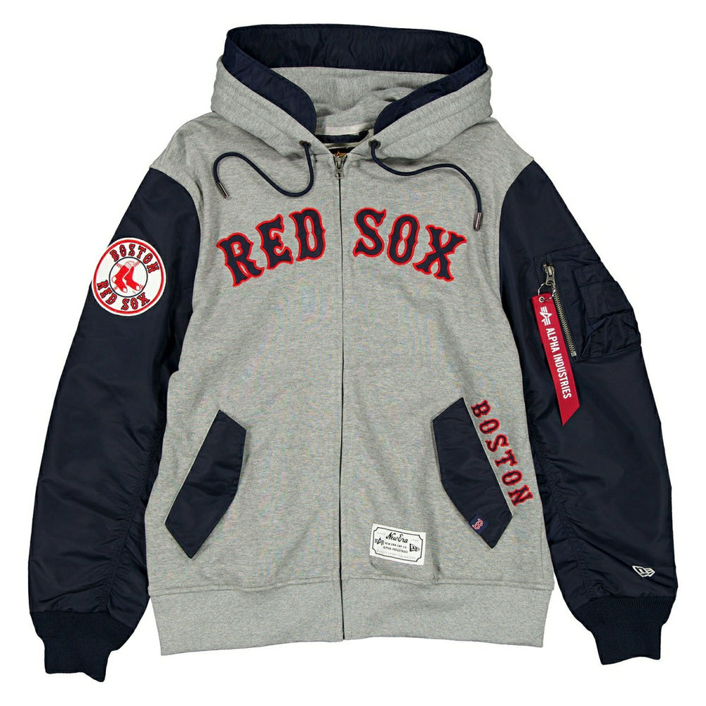 Boston Red Sox Alpha Industries MA-1 MLB Full-Zip Fleece Jacket - Taass Online
