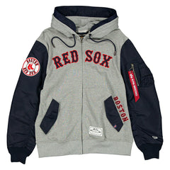 Boston Red Sox Alpha Industries MA-1 MLB Full-Zip Fleece Jacket - Taass Online